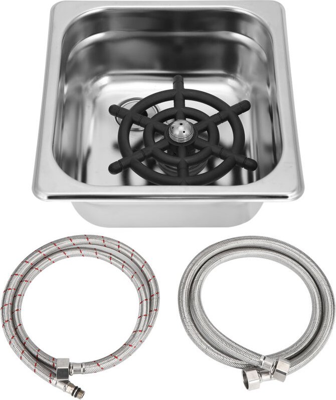 Eosnow G1/2 Edelstahl automatischer Becherwascher Reiniger Glasspüler für Bar Pub Restaurants