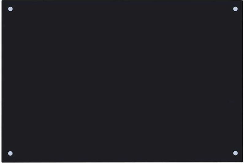 Küchenrückwand Schwarz 90x60 cm Hartglas Vidaxl