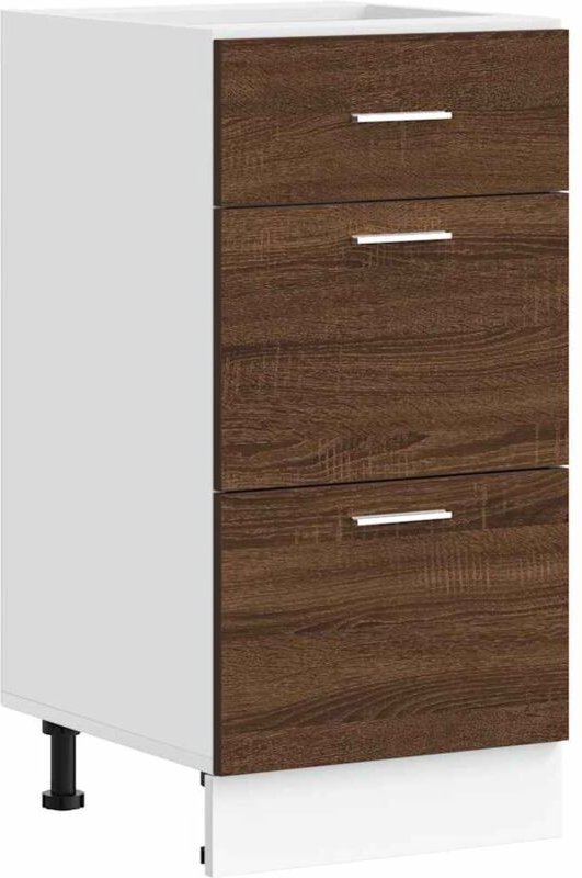 Unterschrank Lyon Braun Eichen-Optik 40x46x81,5 cm Holzwerkstoff Vidaxl