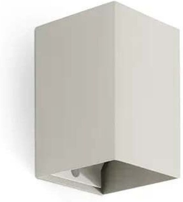 Lune quadratische glatte graue Wandleuchte mit Schalter 40532