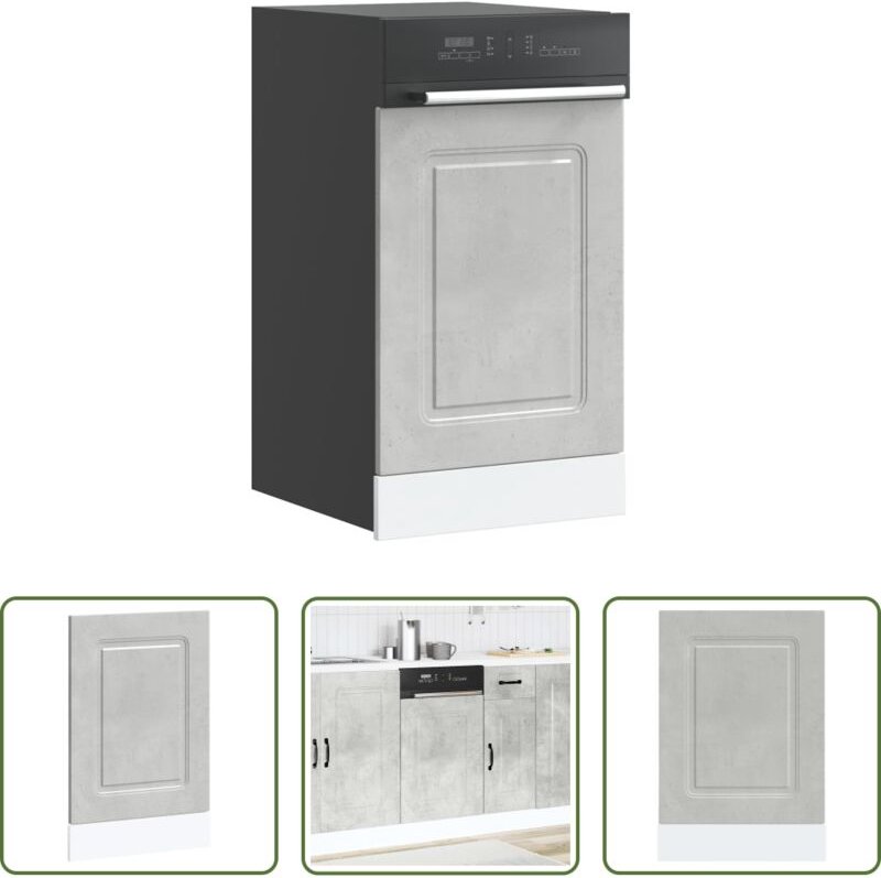 Spülmaschine Schutz - Geschirrspülerblende Kalmar Betongrau 45x1,5x67cm Holzwerkstoff