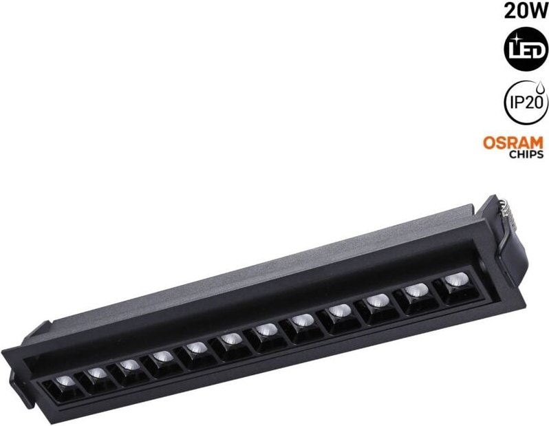 Barcelona Led - 20W LED-Einbauleuchte - schwenkbar - UGR18 - CRI90 - osram LEDs