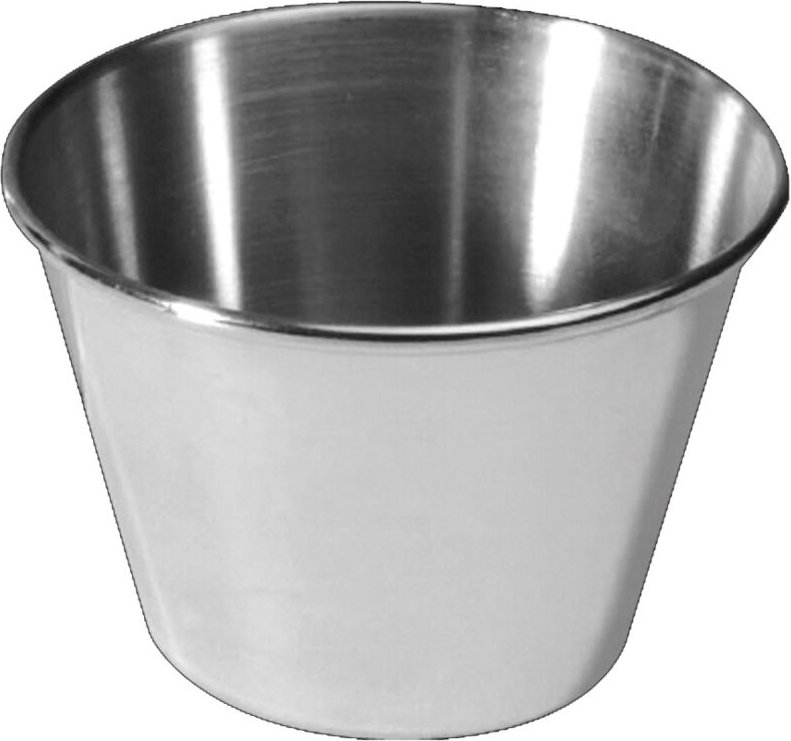 Lifestyle glatte Edelstahl-Flanschüssel 10 cm