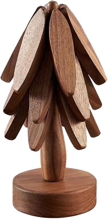 Untersetzer aus Holz für heiße Speisen, Hitzeschutzmatte, Tischset aus Holz, Untersetzer für heiße Töpfe und Pfannen, 3 ...