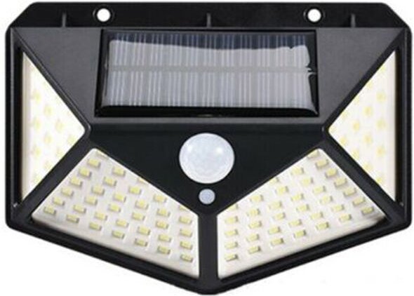 100ledsmdoutdoor-Strahlermitsolarpanelundbewegungsmelderte-B0373