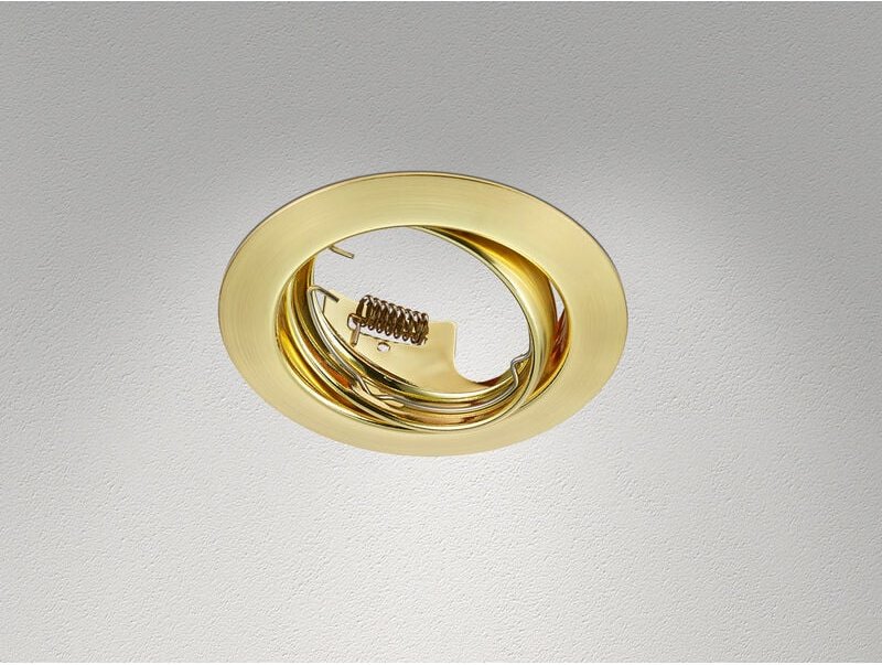 Trio Lighting - Runder Deckeneinbaustrahler jura ø 8,3cm schwenkbar in Messing matt GU10