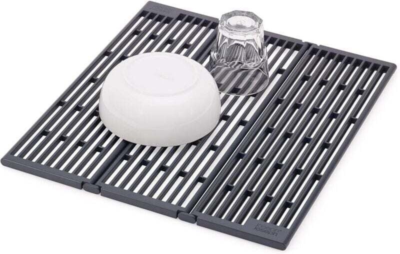 Égouttoir pliable et amovible, adapté à une utilisation au-dessus de l'évier, évacue l'eau rapidement, conception pliabl...