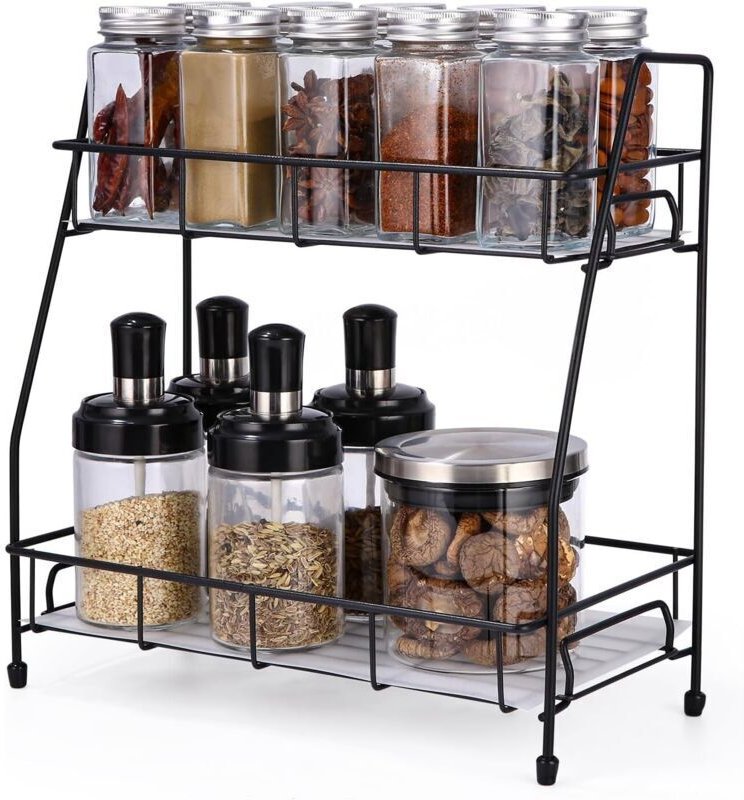 Küchenregal, Arbeitsplattenregal, Gewürzregal, platzsparende Aufbewahrung für Küche und Bad