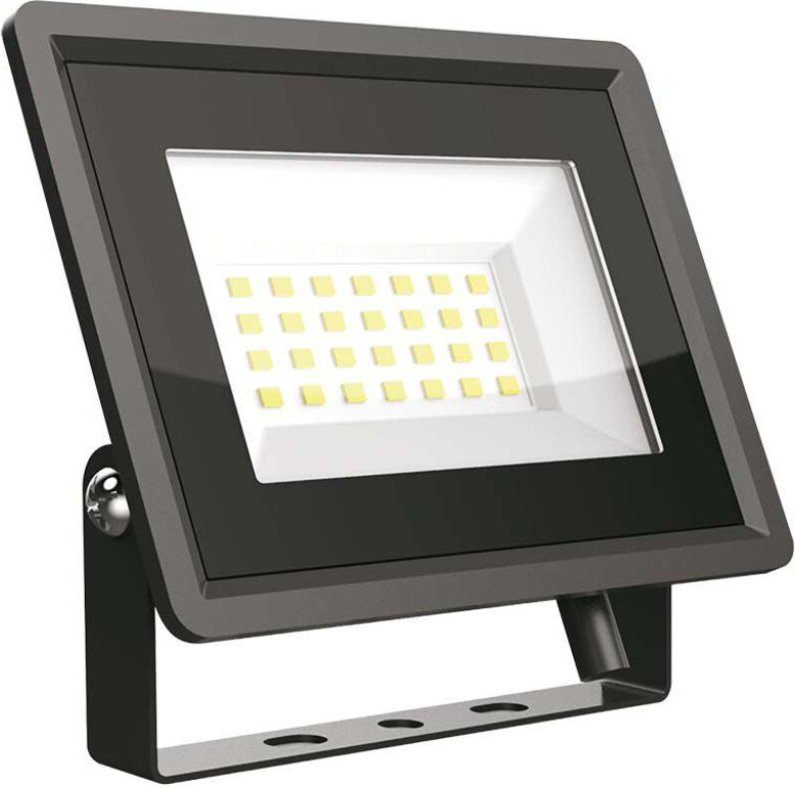 V-tac - 20W F-Serie smd led Flutlicht, Integrierter IC-Treiber, Schwarz, Kaltweiß, IP65