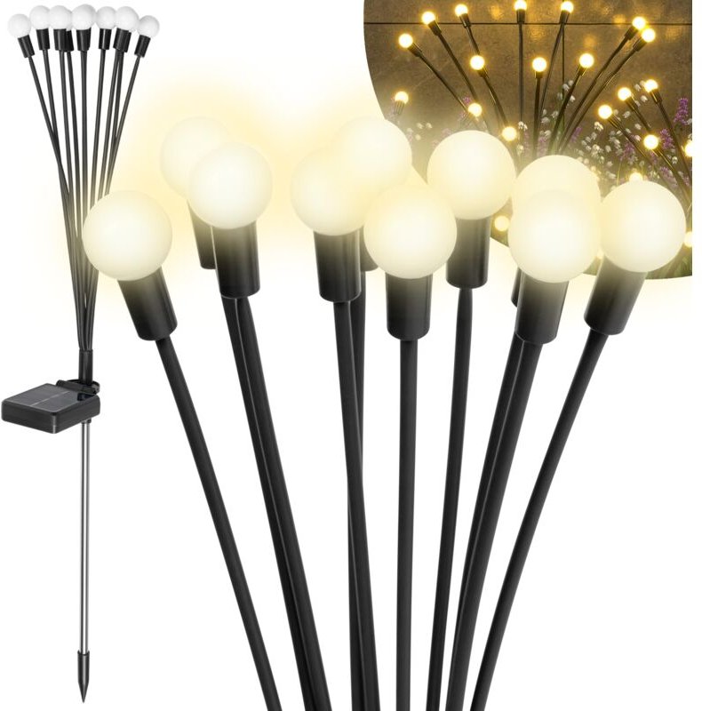 Dekorative Kugeln aus Solar-LED-Gartenleuchten für einen Rebellenbaum