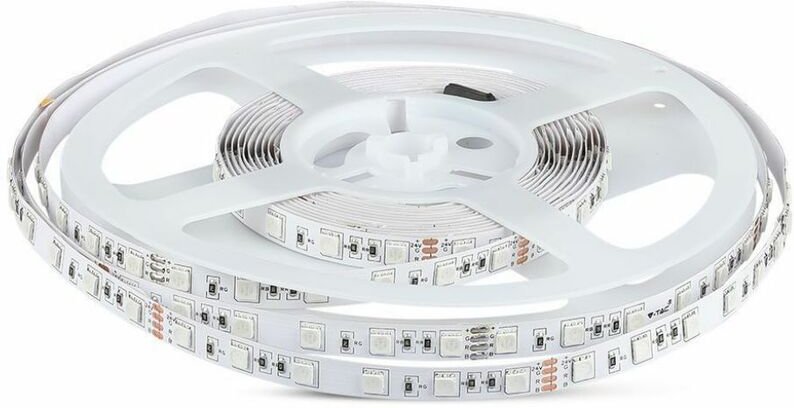 V-TAC Streifen LED SMD5050 9W/m 5m 60 LED/m 24V Naturweiß IP20 10mm