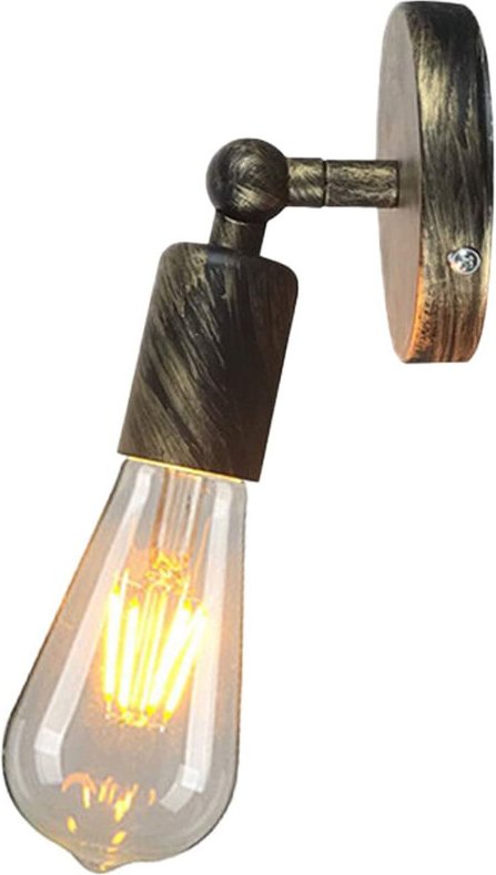 Wandleuchte E27 Vintage Innen Wandlampe Metall Eisen Industrielle für Schlafzimmer Badezimmer Flur Wohnzimmer (Kupfer)
