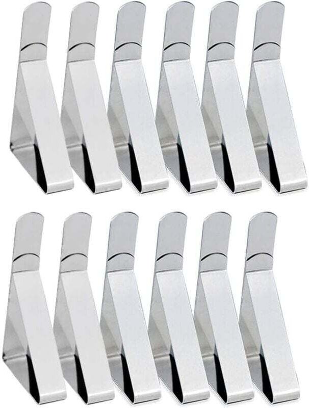 Verstellbare Edelstahl-Tischdecken (12 Stück) für Zuhause, Picknicks und Partys