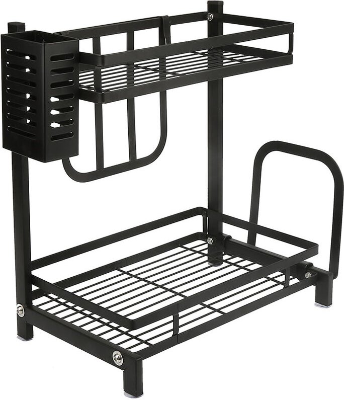 Haloyo - Gewürzregal Küchenregal,Küchenarbeitsplatte Organizer Gewürz-Ständer 342141.7cm,2 Ebenen