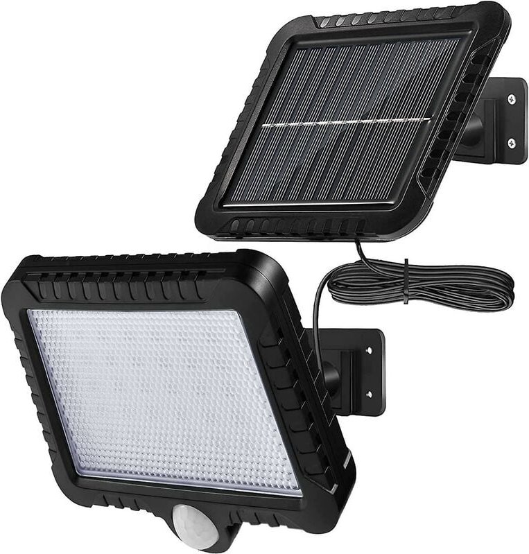 Außensolarlampe mit Bewegungsmelder IP65 Wasserdichte LED-Solarlampe mit 5 m Kabel 120 Beleuchtungswinkel
