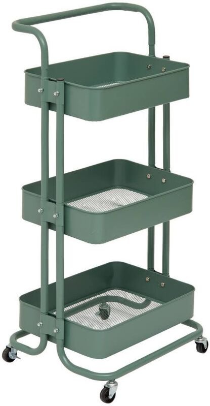 Servierwagen color edition 3 ebenen 45x36,5x86cm grün - 5five