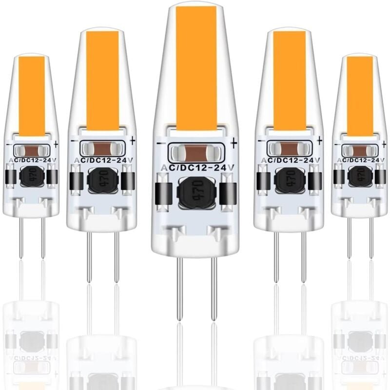 G4 LED 3 W 12 V AC/DC-Glühbirnen, G4 3 W LED 30 W äquivalente Halogen-Glühbirne, 300 lm, Warmweiß 2700 K, nicht dimmbar,...