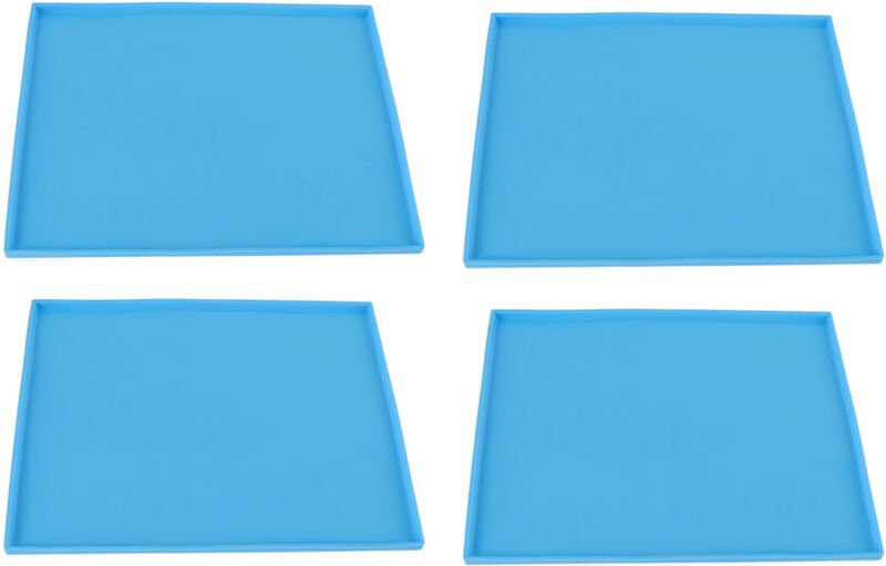 aqxreight 4er-Pack Silikon-Dörrmatten, lebensmittelecht, hochtemperaturbeständig, klebrig, Obst-Dörrtabletts mit blauem ...