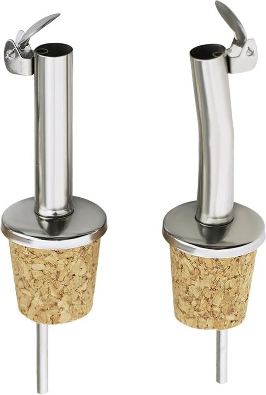 Ausgießer, ein Ausgießer mit gerader Öffnung und ein Ausgießer mit gebogener Öffnung für Olivenöl, Spirituosen/Öl/Essig,...