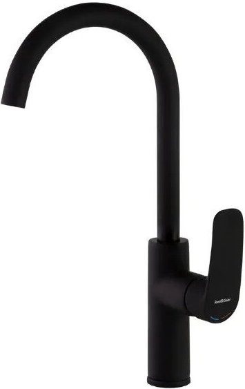 Schwarzer hoher Spültischmischer "New fly", Höhe 400mm.