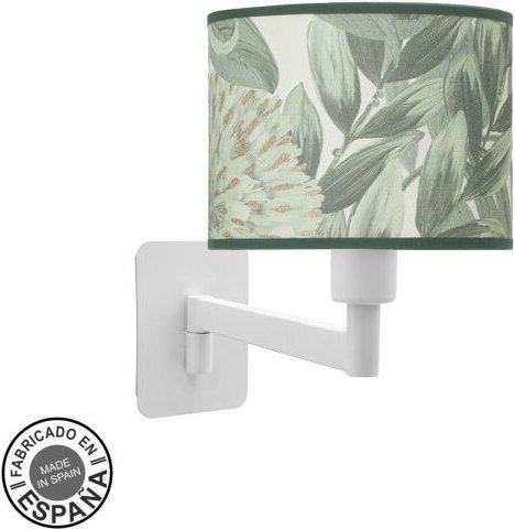 Thumbnail - Wandleuchte modisch 1xe14 weiß/grünes Blatt 26x17x28 cm