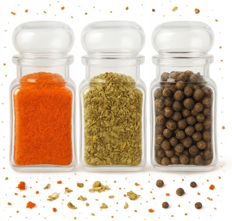 12 luftdichte Gewürzgläser 150 ml + Deckel als Hochzeitsgeschenk