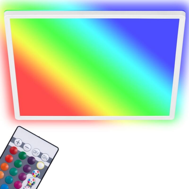 Led Panel Dimmbar Fernbedienung rgb Ultraflach 15W weiß Kunststoff Briloner