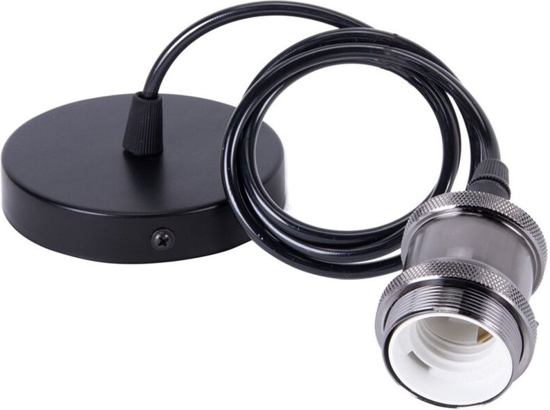 E27 Vintage Pendelleuchte aus Metall Hängelampe 100CM Höhenverstellbar für Küche Esstisch Wohnzimmer Bars Cafét - Schwar...