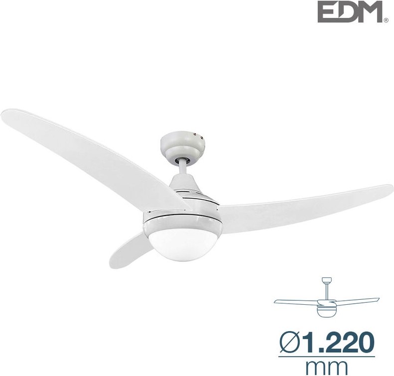 Deckenventilator Modell egeo weiß Leistung: 60w Flügel: ø122cm mit Fernbedienung edm