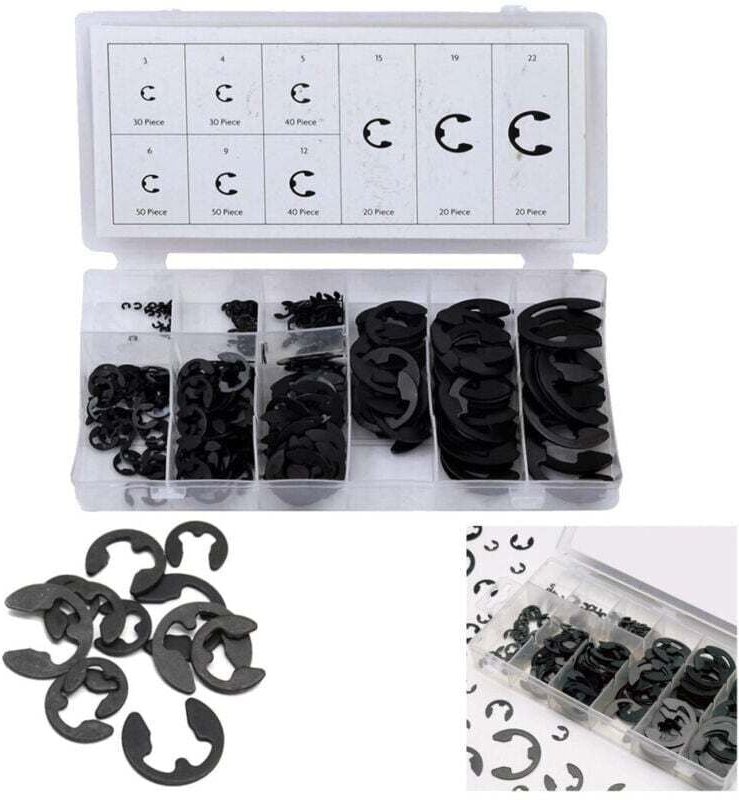 YMYNY 300-teiliges Set mit verschiedenen Sprengringen, Unterlegscheiben und E-Clips