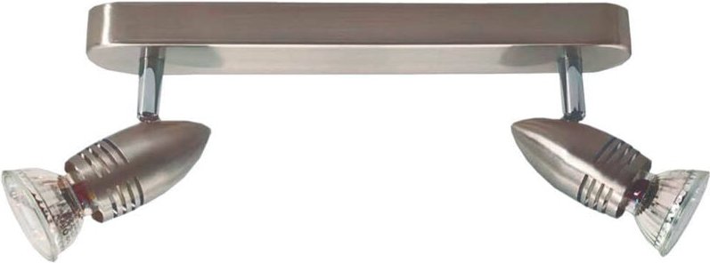 Doppelter linearer Deckenstrahler Kegla Serie GU10 Nickel