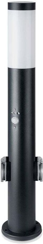 V-TAC LED Garten Stehleuchte 60cm E27 Lampenfassung 2Schuko Bewegungsmelder IP44