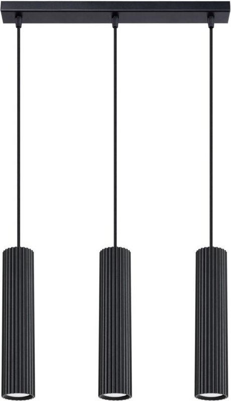 Amber 3 Gu10 Hänglampe Schwarz Alu Lumilo 15.675.75
