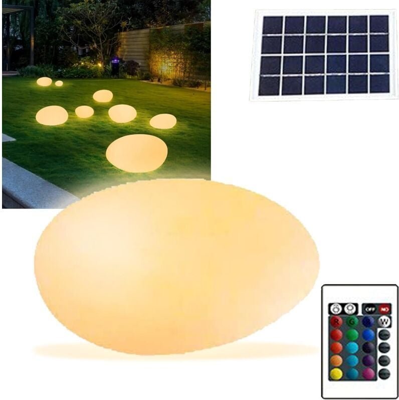 Thumbnail - 1PC Solarleuchte Außen, Solar Gartenleuchte Außen mit Fernbedienung, Wasserdichte Einstellbare Lichtkugel mit 16 rgb Far...