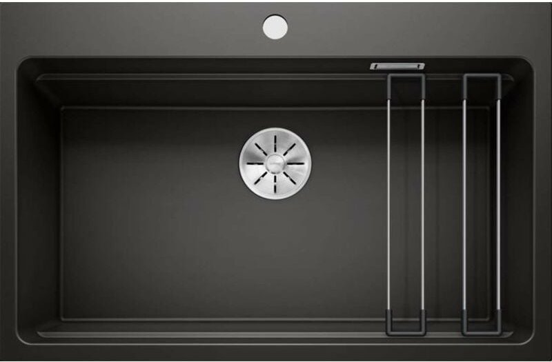 Etagon 8 - Silgranitspüle, 78x51 cm, mit Schienen, Schwarz 525893 - Blanco