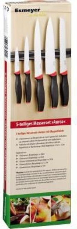 Thumbnail - Messerset ® aurea je 1 x Chefmesser Brotmesser Fleischmesser Universalmesser Gemüsemesser magnetische Hängeleiste 33 x 3...