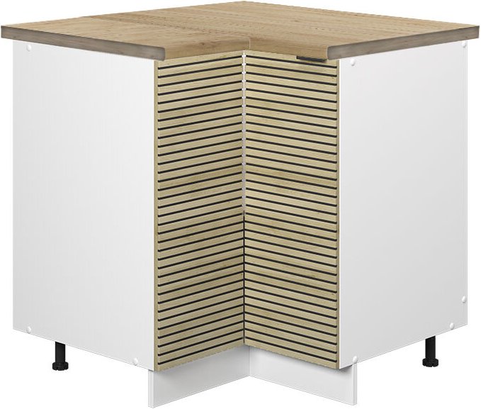 Vicco - Eckschrank Fame-Line, Eiche Paneel, 80.5 cm , ap Eiche
