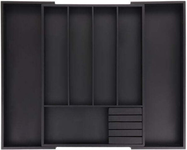 Ausziehbarer besteckkasten aus bambus