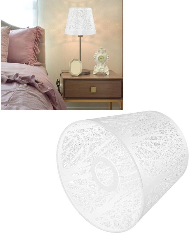 Moderner, durchbrochener Metalllampenschirm E27, Mini-Lampenschirm in Form eines geschnitzten Waldbaums, Lampenschirm fü...