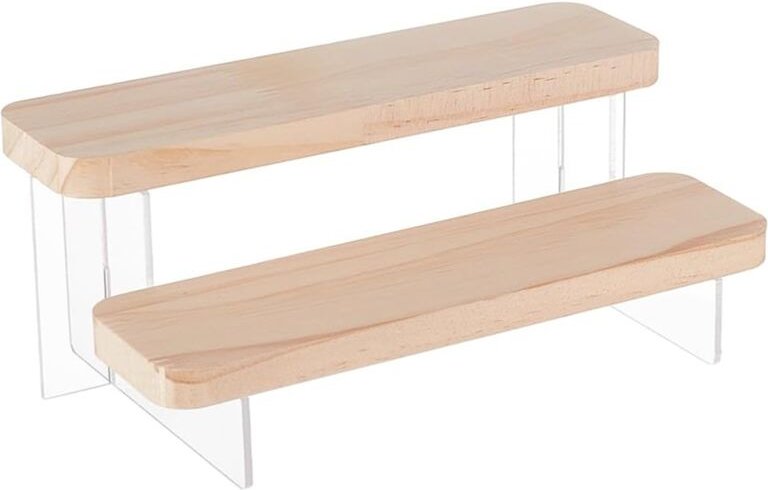 2-StöCkiger Figuren-PräSentationsstäNder Aus mit Abgestuftem Organizer-Halter, Acryl-PräSentationsstäNder für Modelle, B...