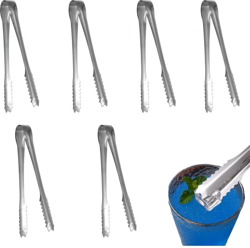 6-teiliges Candy-Bar-Set: Speisezange, Zuckerzange, Eiszange, Mini-Servierzange (15,2 cm), für Küche, Café, Party, Bar u...