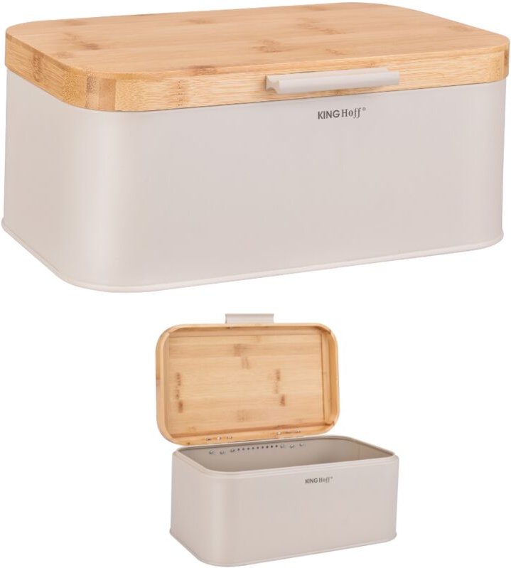 Brotkasten mit Holzdeckel KINGHOFF KH-1928 Brotbehälter