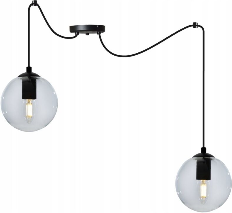 LED-Glaskugel-Deckenleuchte „Spinne“