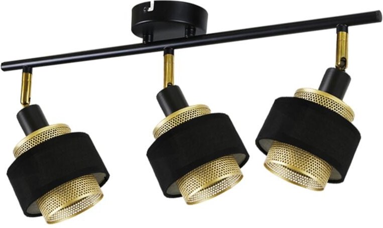 Deckenleuchte Schwarz Deckenstrahler Vintage - Deckenlampe Wohnzimmer mit 3 Flammig E14 Retro Schlafzimmer Strahler aus ...