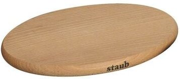 Staub Untersetzer Holz Oval 29 cm