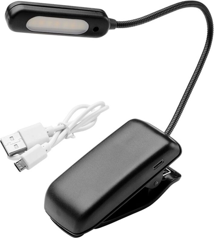 Maurer - Linterna Led De Mesa Con Clip Recargable Usb Con 3 Tonos De Luz y 3 Niveles De Luminosidad