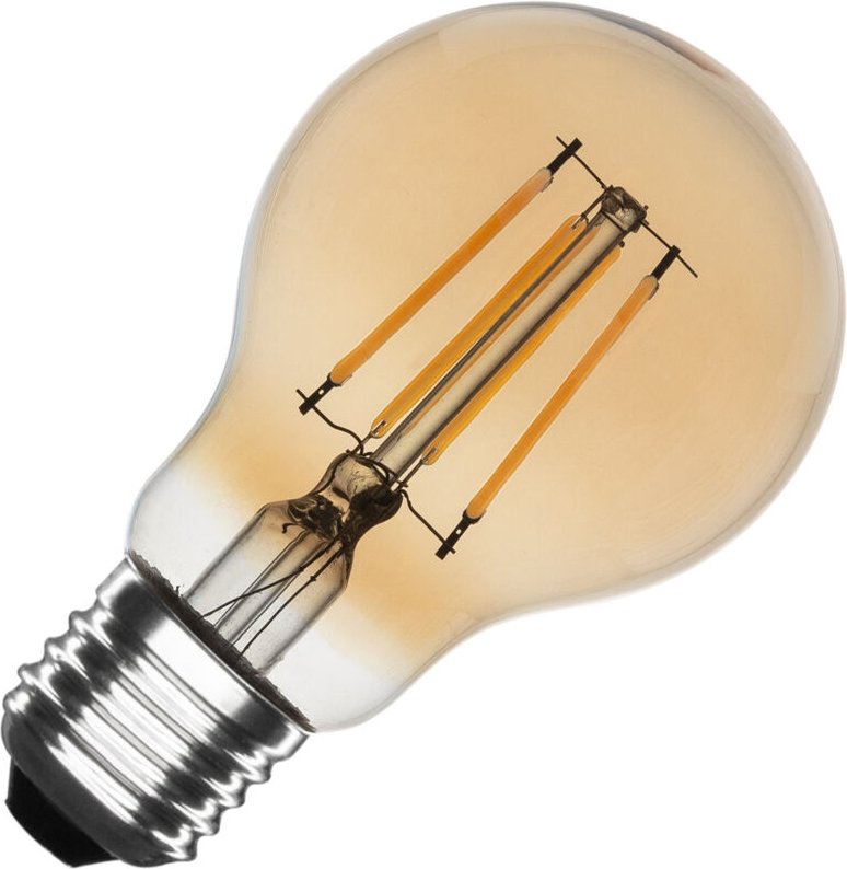 Efectoled - LED-Glühbirne Filament E27 6W 600 lm A60 Gold No Flicker 2200K Superwarm