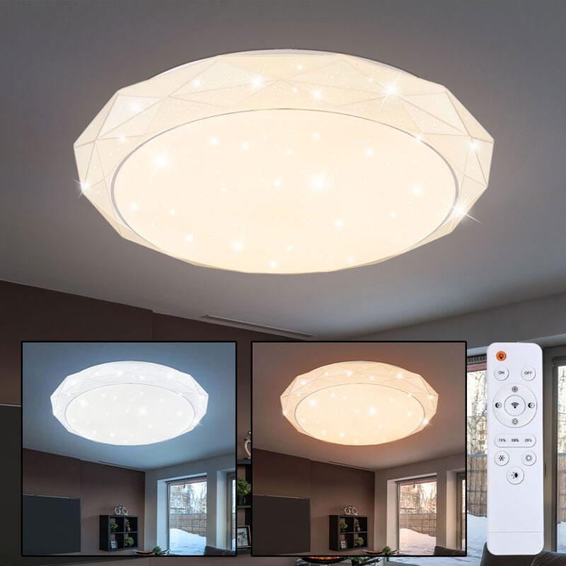 Thumbnail - Led Decken Lampe Sparkle Dekor Leuchte Nachtlicht Fernbedienung Dimmbar