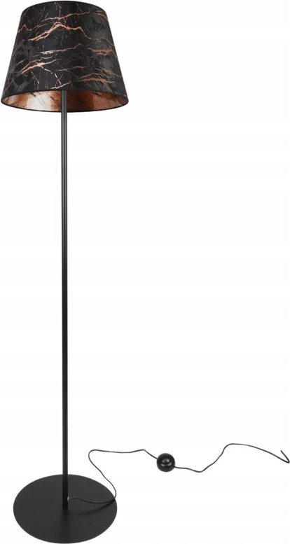 Stehlampe, Metall, Lampenschirm mit Kegelmuster