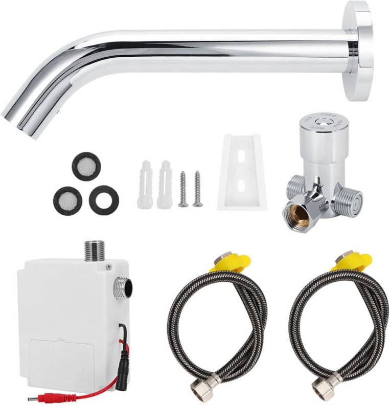 Eosnow G1/2 -Zoll -Wand -Edelstahl -Infrarotinduktionssensor Wasser Wasserhahn Heißer und kaltes Beckenhahn